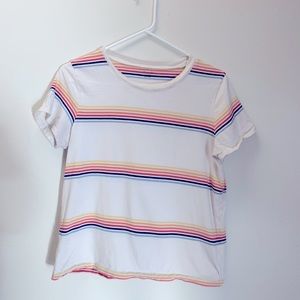 Madewell Rainbow Stripe Tee Shirt